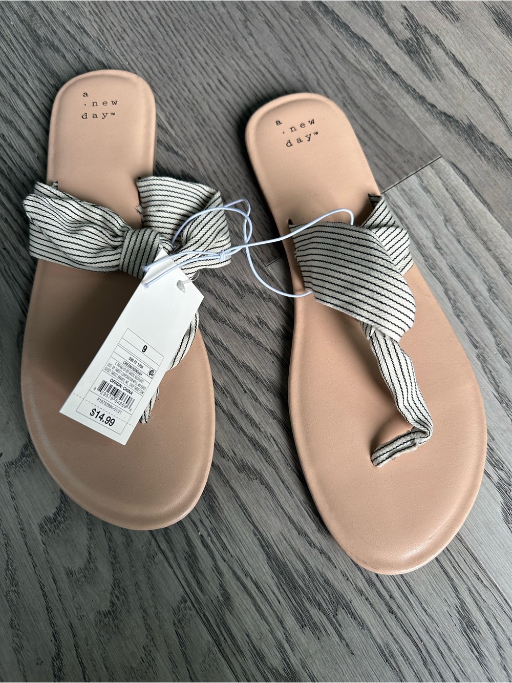 Target Sandals with Striped Fabric Straps